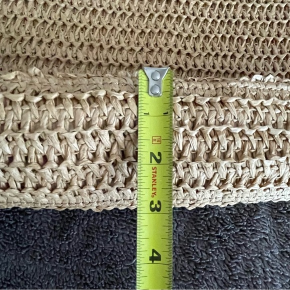 NEW Sonoma Goods for Life Straw Shopper Tote Beach Bag Natural Salmon Peach - Picture 5 of 8